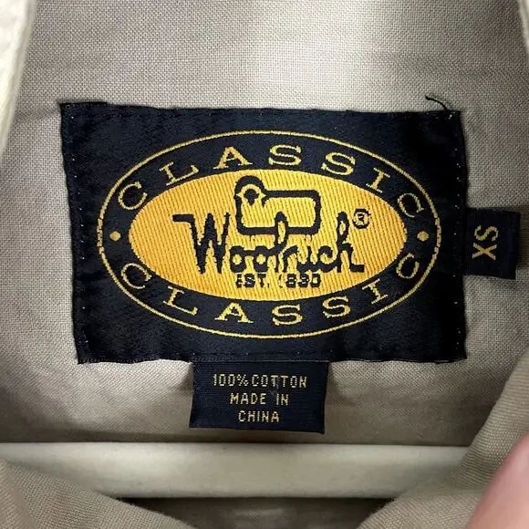 Woolrich Cotton Fishing Vest Pockets Utility Cargo Khaki Men's Size XS Outdoors - Picture 13 of 15